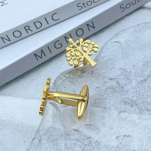 Life Tree Cufflinks Wedding Set for Men