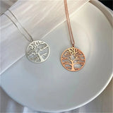 Personalised Tree of Life Necklace with Names Stainless Steel Pendant