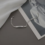 Personalised Baby Bracelet Stainless Steel Engraved Name ID Plate Bracelet