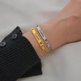 Personalised Baby Bracelet Stainless Steel Engraved Name ID Plate Bracelet