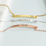 Personalised Bar Bracelet,Custom Name Bracelet,Engraved Bracelets