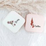 Personalised Birth Month Flowers Jewellery Box