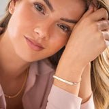 Personalised Birthstone Bar Bracelet Name Bracelet Stainless Steel Bar Jewellery