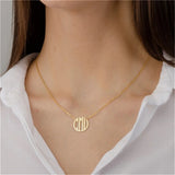 Personalised Initials Necklace Stainless Steel Letter Pendant