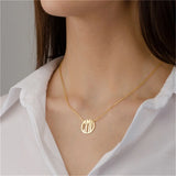 Personalised Initials Necklace Stainless Steel Letter Pendant