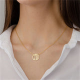 Personalised Initials Necklace Stainless Steel Letter Pendant