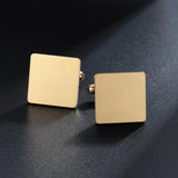 Custom Photo Cufflinks Engrave Stainless Steel Charm Names Birthday Gift