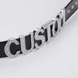 Personalised Leather Choker Letters Collar Gothic Necklace