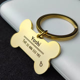 Personalised Pet ID Tag Stainless Steel Collar Cat Name Tags Engraved