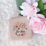 Personalised Floral Flower Frame Jewellery Case Travel Jewelry Box