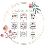 Personalised Floral Flower Frame Jewellery Case Travel Jewelry Box