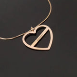 Personalised Heart Name Necklace Women Stainless Steel Couple Family Letter