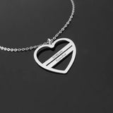 Personalised Heart Name Necklace Women Stainless Steel Couple Family Letter