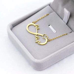 Personalised Three Name Infinity Necklace for Family and Friends