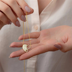 Heart Name Necklace 925 Sterling Silver Zircon Crystals Gift for Women