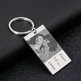 Personalised Name Photo Keychain for Couple Anniversary