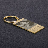Personalised Name Photo Keychain for Couple Anniversary
