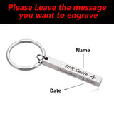 Personalised Name & Date Keychain for Family Couple - Original Gift