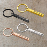 Personalised Name & Date Keychain for Family Couple - Original Gift