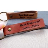 Custom Coordinates Keychain Gift For Men Personalised Leather Keychain