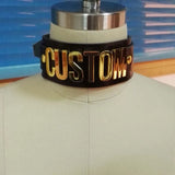 Personalised Name Leather Choker Necklace