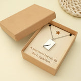 Personalised Envelope Pendant Necklace Love Letter Locket Hidden Photo Gift
