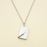 Personalised Envelope Pendant Necklace Love Letter Locket Hidden Photo Gift