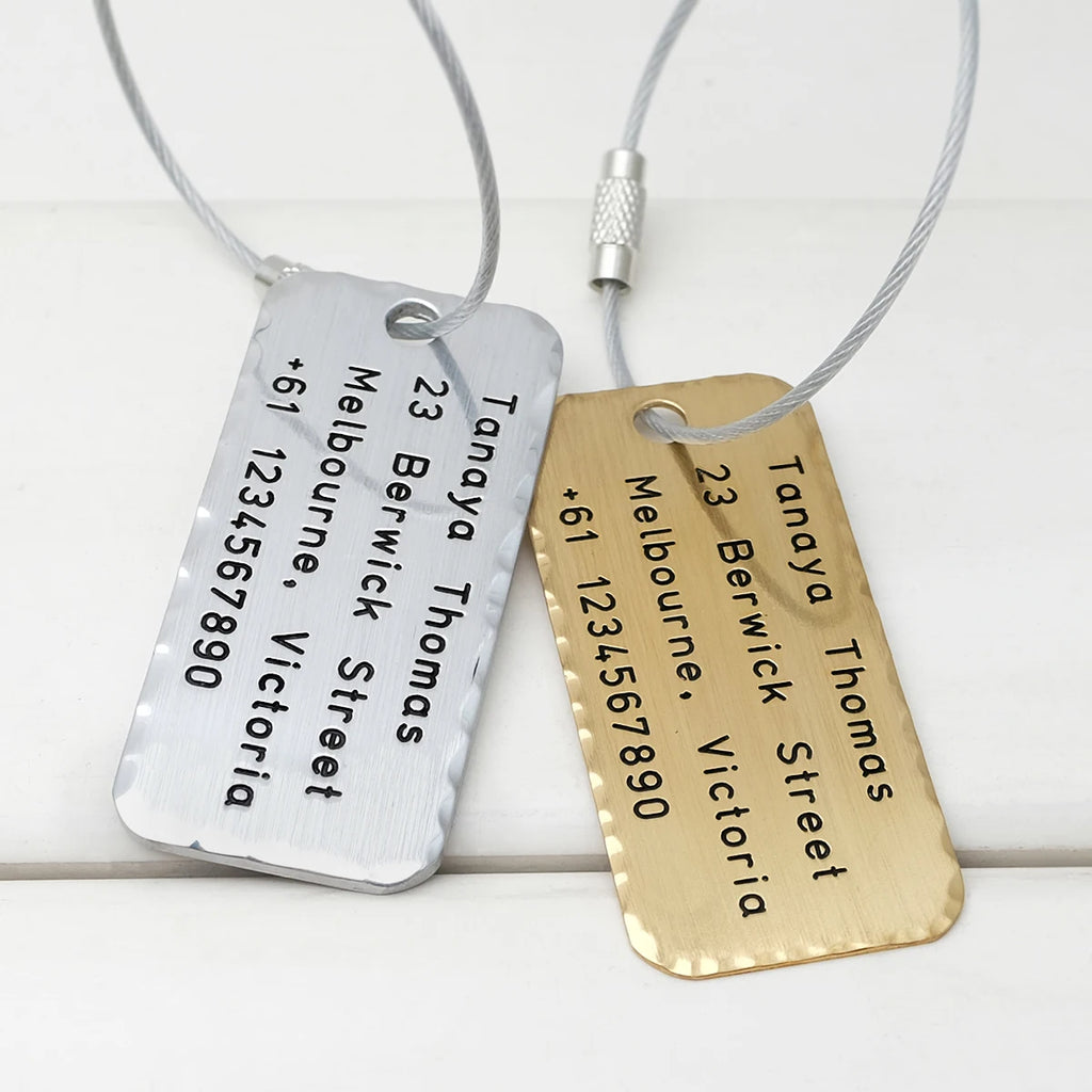 Personalised Luggage Tag Name Label Bag Pendant Travel Accessory