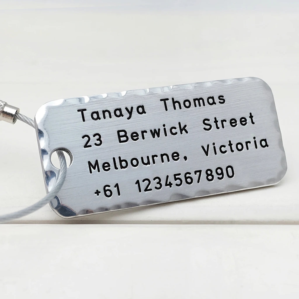 Personalised Luggage Tag Name Label Bag Pendant Travel Accessory