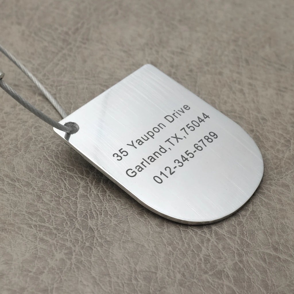 Personalised Luggage Tag Label Bag Tag Baggage Name Tags Metal Luggage Tag