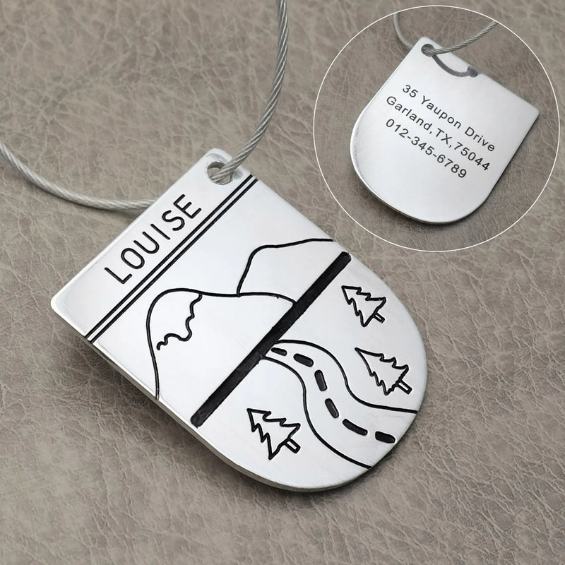 Personalised Luggage Tag Label Bag Tag Baggage Name Tags Metal Luggage Tag