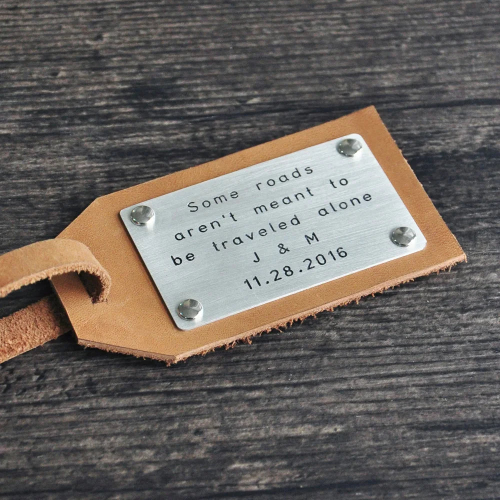 Personalised Leather Luggage Tag Travel Accessories