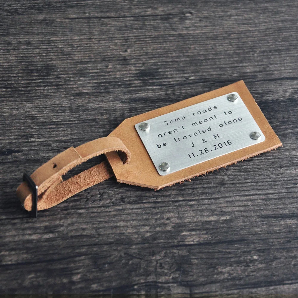 Personalised Leather Luggage Tag Travel Accessories