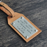 Personalised Leather Luggage Tag Travel Accessories