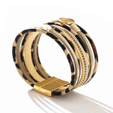 Leopard Pearl Bracelet Multilayer Magnetic Women's Circlet