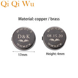 Personalised Men's Wedding Cufflinks Engraved Logo Suit Shirt Cufflink