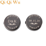 Personalised Men's Wedding Cufflinks Engraved Logo Suit Shirt Cufflink