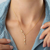 Personalised Name Necklace Zircon Crystals