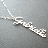 Personalised Name Plate Vertical Name Bar Necklace For Women Unisex