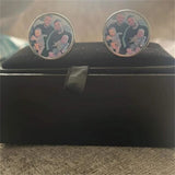 Personalised Photo Cufflinks Men's Gift Stainless Steel Logo Cufflink