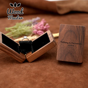 Personalised Proposal Ring Box with Names for Wedding Rings