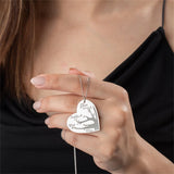 Family Tree Heart Necklace with Engraved Names