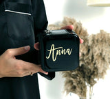 Monogram Travel Jewelry Box - Personalized Ring Case for Her