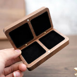Personalised Walnut Wood Ring Box Wedding Ring Box Ring Holder