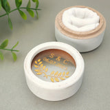 Personalised Wedding Ring Bearer Box Rustic Jewelry Holder