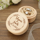 Personalised Wedding Ring Bearer Box Wooden Ring Box for Wedding