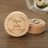 Personalised Wedding Ring Bearer Box Wooden Ring Box for Wedding