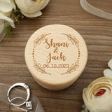 Personalised Wedding Ring Bearer Box Wooden Ring Box for Wedding