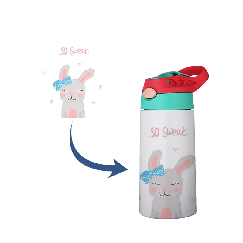 Personalised Kids DIY Photo Water Bottle 350ml Straight
