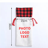 Personalised Christmas Red Wine Bag